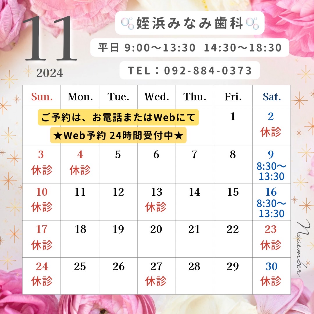 11月の休診日のお知らせ